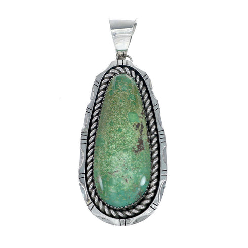 Native American Sterling Silver Turquoise Navajo Pendant NX11790